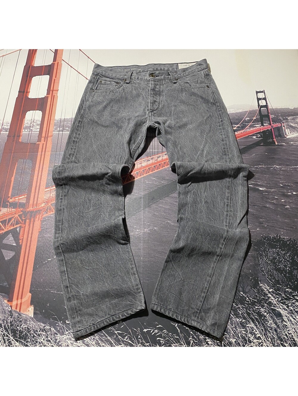 Rag & Bone Selvedge Jeans Mens 33x30 RB 15X Slim Straight Denim Button Fly USA